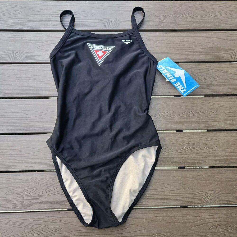 TYR The Finals Women 1 Piece GUARD Swimsuit ButterflyBack Black Sz 32/XXS New